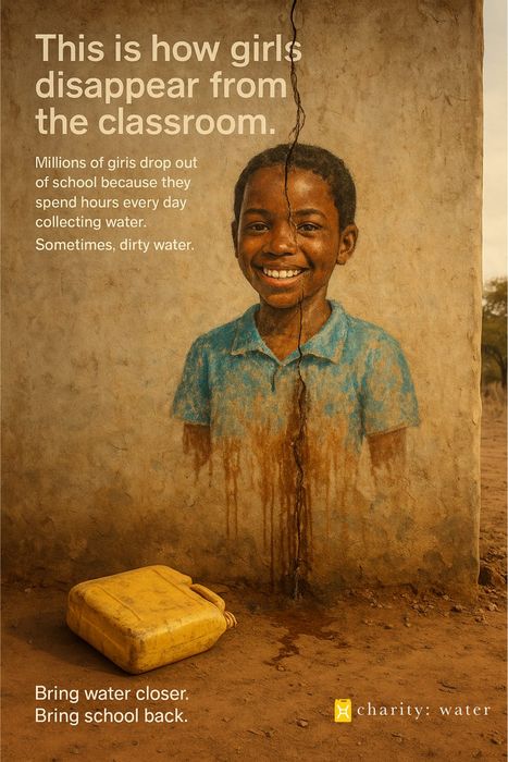 AI-annonce fra serien Charity Water