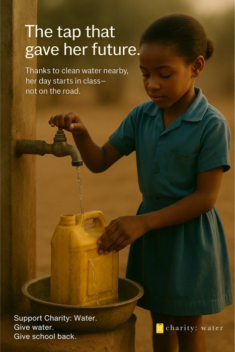 AI-annonce fra serien Charity Water