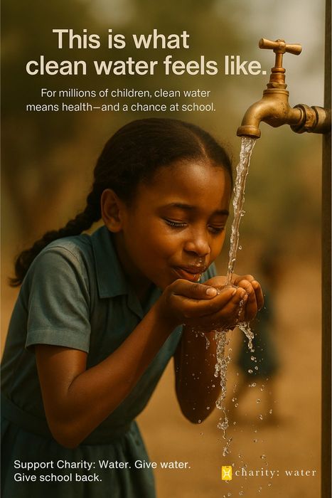 AI-annonce fra serien Charity Water
