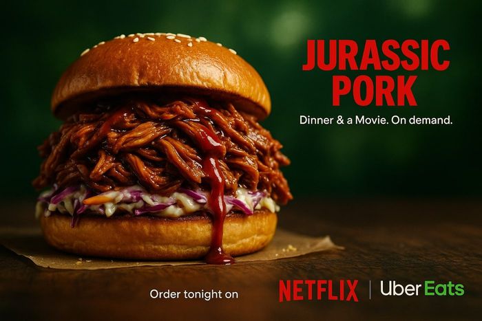 AI-annonce fra serien Dinner & a Movie - Netflix X Uber Eats
