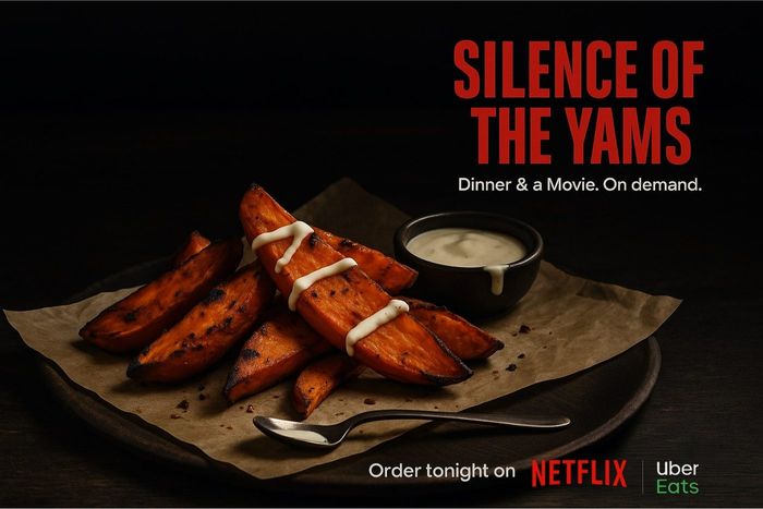 AI-annonce fra serien Dinner & a Movie - Netflix X Uber Eats