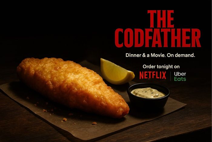 AI-annonce fra serien Dinner & a Movie - Netflix X Uber Eats